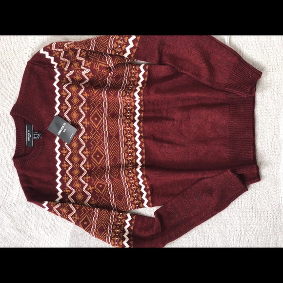 Men’s Small Red Crewneck Sweater - Picture 2 of 4